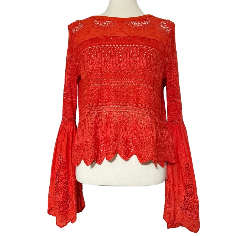 Free People Once Upon a Time‎ Bell Sleeve Top